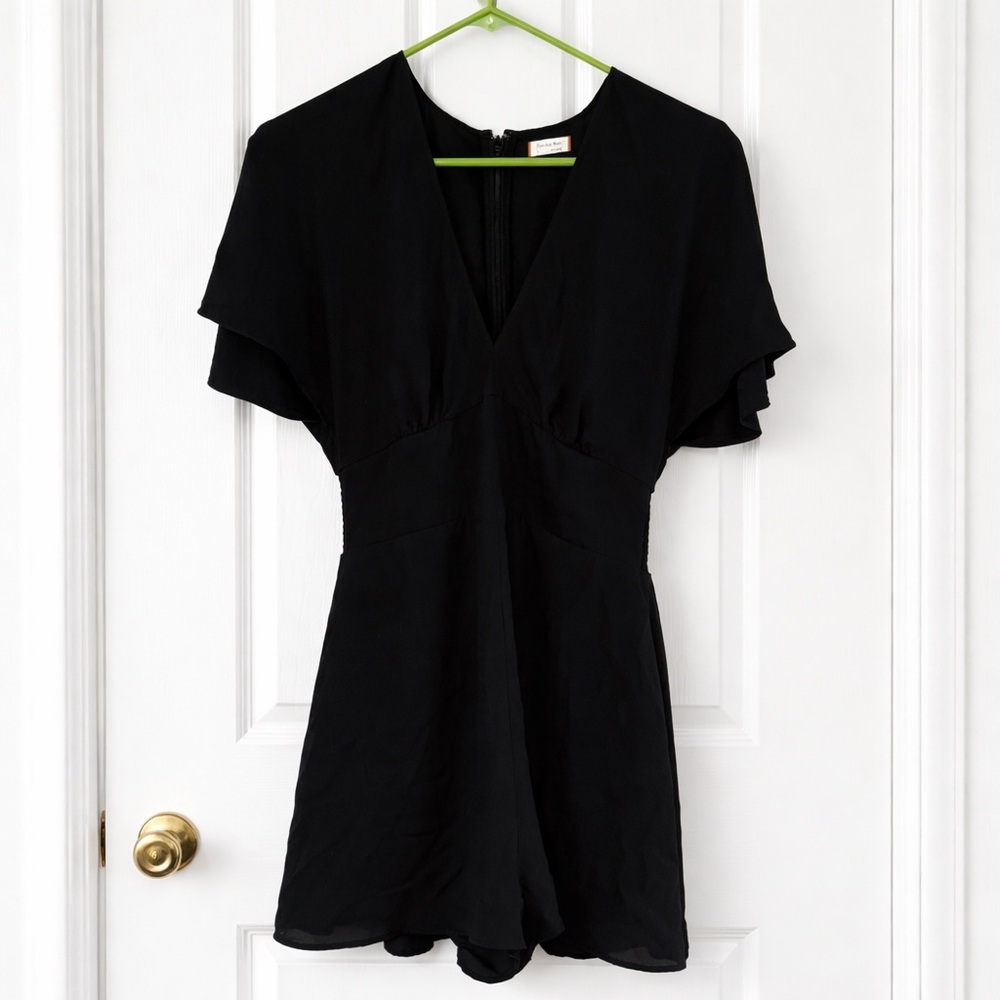 Aritizia Black V-Neck Romper